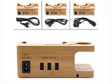 Porous USB Charging Bracket Bamboo