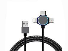 Leather 3in1 Micro USB Data Cable