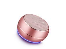 Wireless Metal Bluetooth Speaker LED Light Subwoofer Mini Speaker