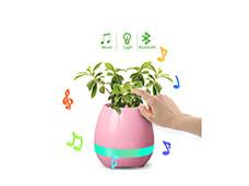 Mini Speaker Flower Plant Smart Music Pot Bluetooth Speaker with LED Light