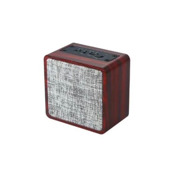Wooden Portable Fabric Sound Box Mini Wireless Small Bluetooth Speaker