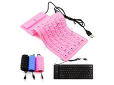 85 Keys 109 Keys Silicone Rubber Waterproof USB Wired Flexible Foldable Keyboard