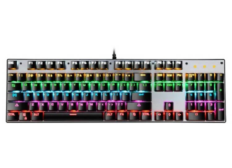 2021 USB Wired Metal Mechanical Gaming Keyboard with RGB Lighting for Gamers